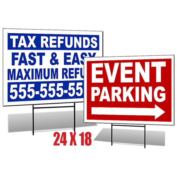 Corrugated Yard Signs- 24X18