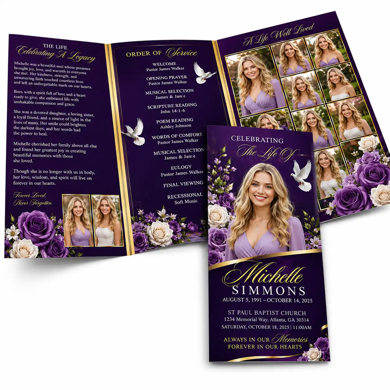 Obituaries ( Bi-Fold & Tri-Fold)